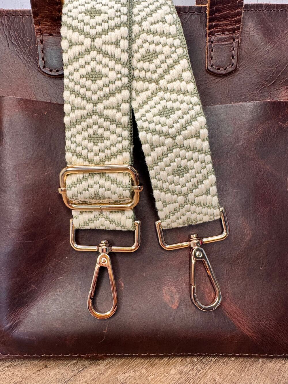 Woven Light Green Purse Strap Crossbody Bag Strap NEW Boho Bag Strap